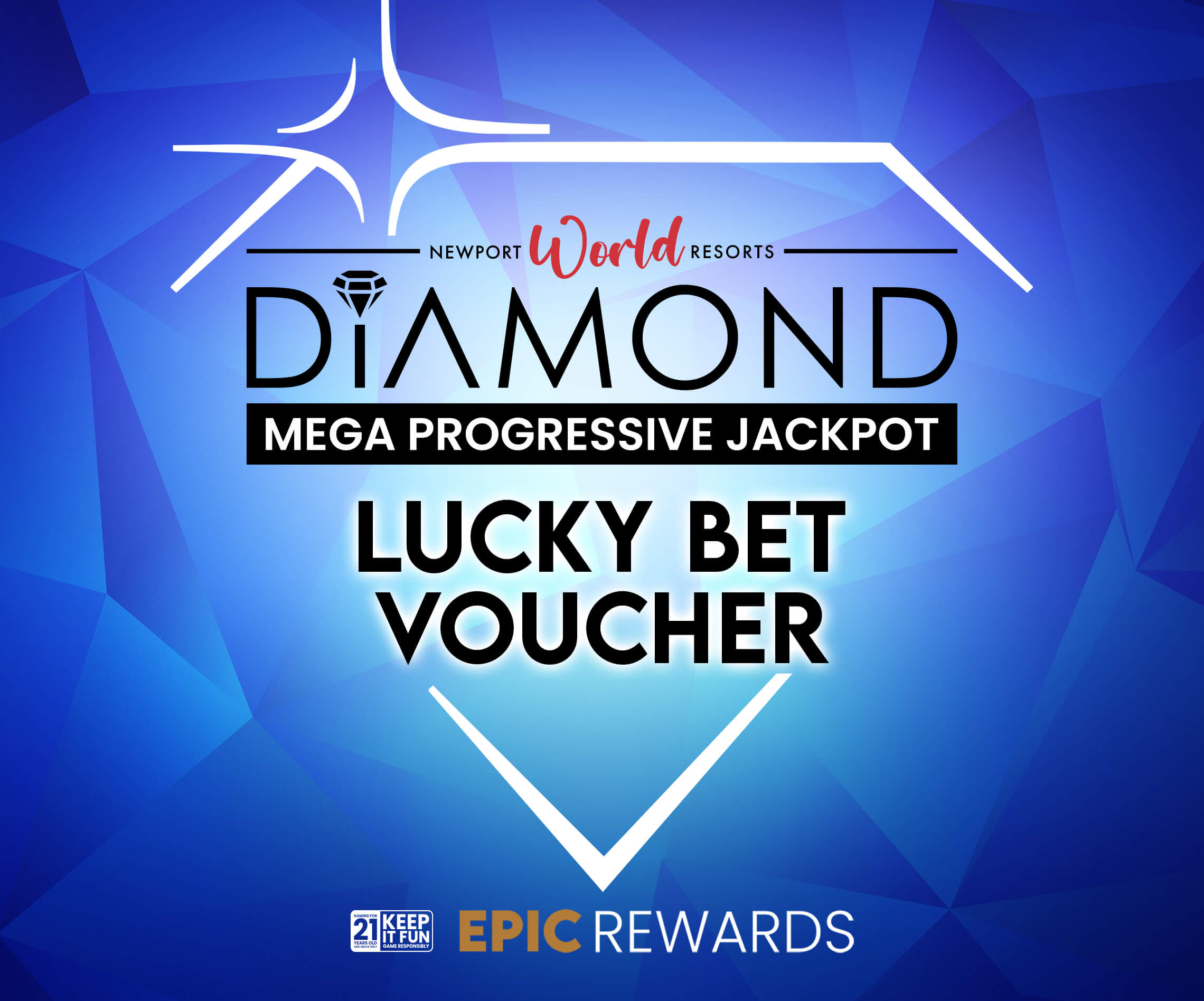 DIAMOND MEGA PROGRESSIVE JACKPOT- LUCKY BET VOUCHER