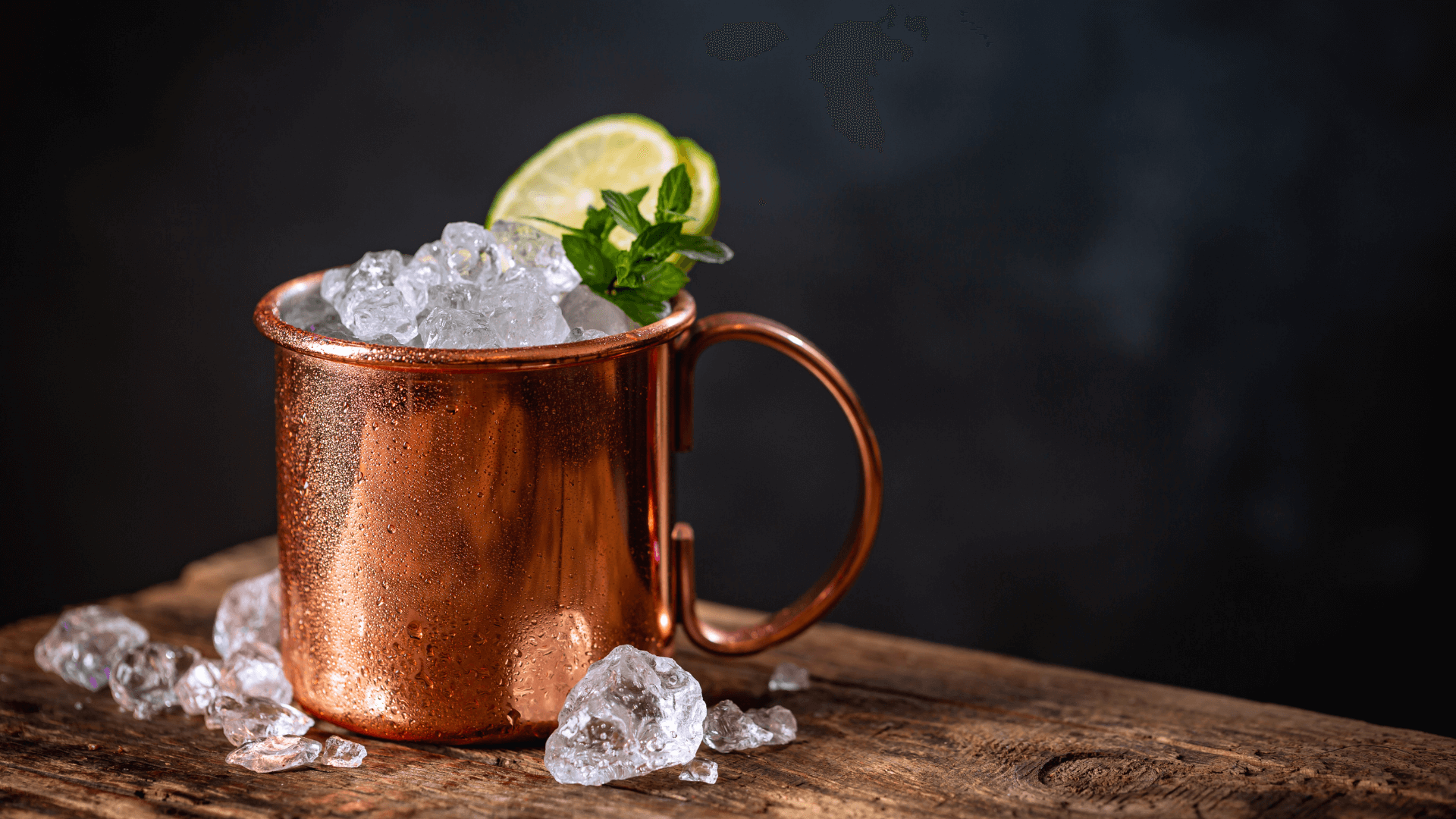 Glass of Moscow Mule