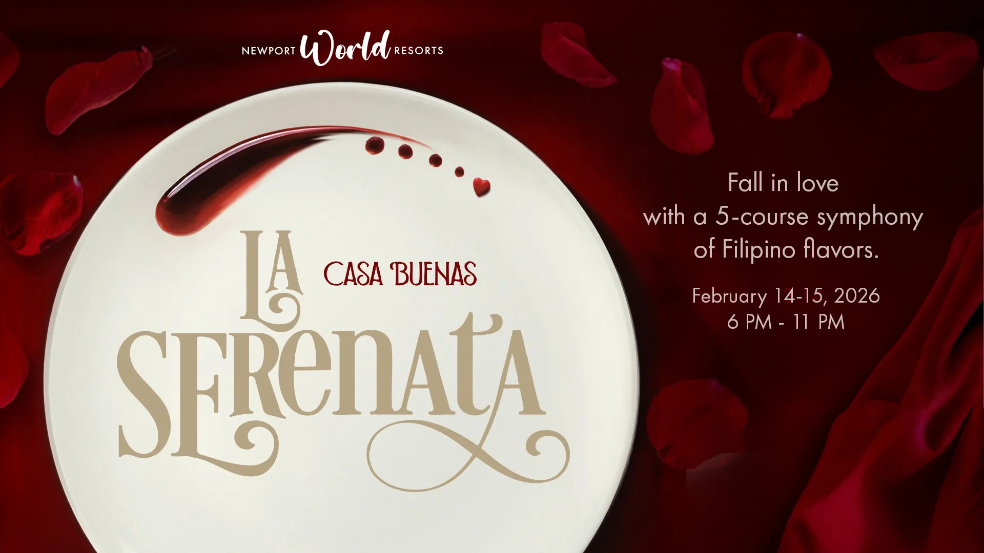 La Serenata, February 14 and 15, 2026 at Casa Buenas, Newport World Resorts