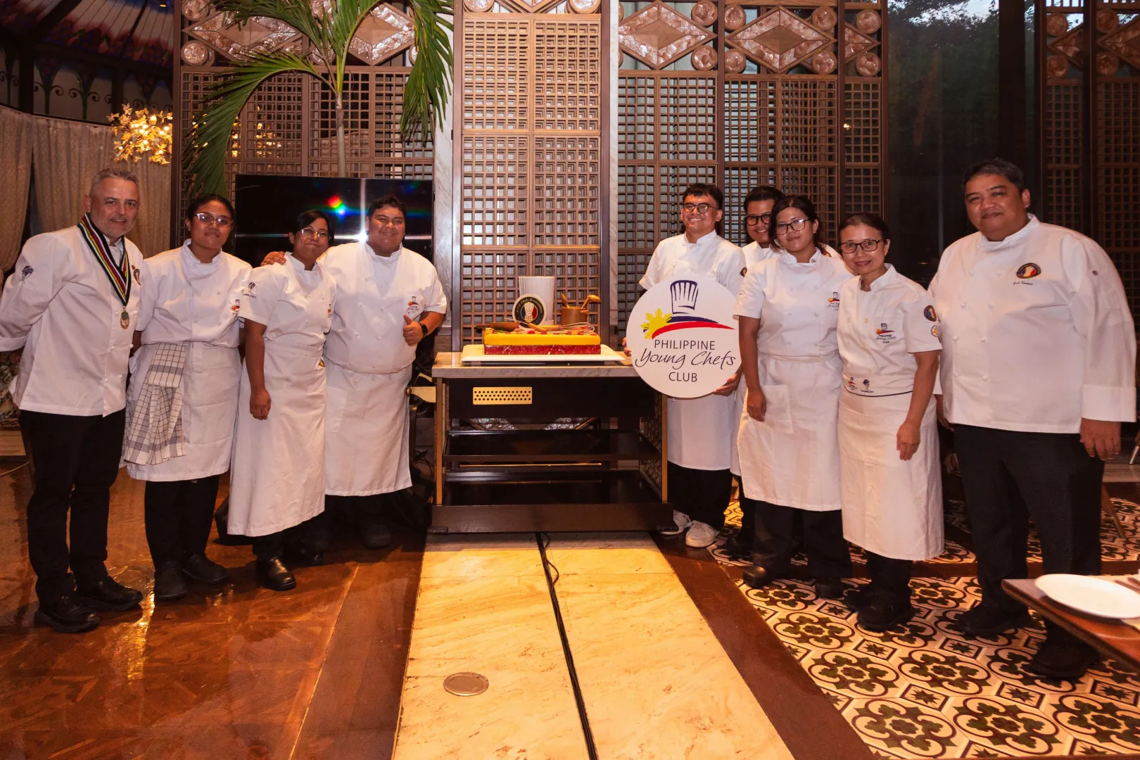 Newport World Resorts Director of Kitchen Operations Chef Neil Abrahams (leftmost) together with members of the LTB Philippines Chef Association celebrates International Chefs Day at Casa Buenas